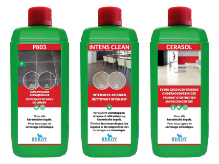 Berdy - Reinigingsset - Cementsluier, Intensief- en Onderhoudsreiniger - 3 x 1L