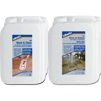 Lithofin MN Pack avantage - Wash &amp; Clean et Brille-Net - 2 x 5L