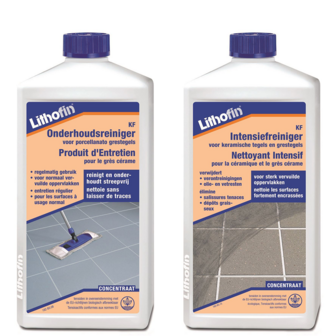 Lithofin KF Onderhoudsset - Intensief- en Onderhoudsreiniger - 2 x 1L