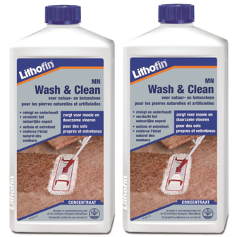 Lithofin MN - Wash &amp; Clean - 1L - 2-Pack