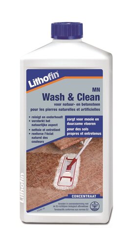 Lithofin MN Voordeelpakket - Wash en Clean & Glans en Schoon - 2 x 1L