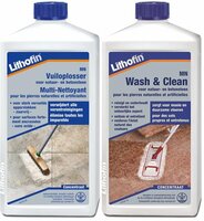 Lithofin MN Onderhoudsset - Vuiloplosser (intensiefreiniger) en Wash & Clean (onderhoudsreiniger) - 2 x 1L